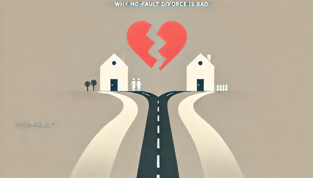 Why No-Fault Divorce is Bad: 12 Concerns and Consequences Why No-Fault Divorce is Bad